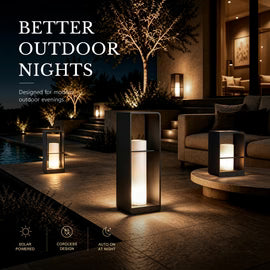 Minimal Solar Outdoor Pathway Floor Lamp
