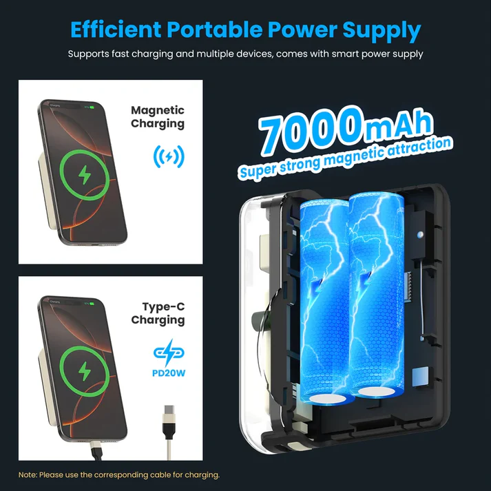 7000mAh Multi-Functional Magnetic Portable Power Bank