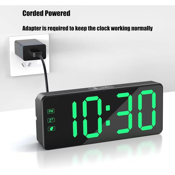 Large LED Digit Digital Bedside Alarm Clock