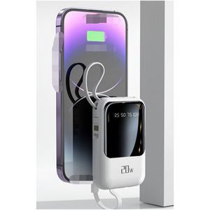 Built-in 3 Cables 20W Portable Power Bank